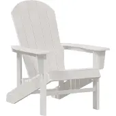 vidaXL , chaise Adirondack, blanche, en HDPE