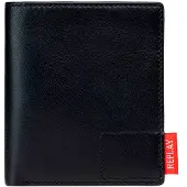 Replay Cuir étui pour carte de crédit Credit Card Etui Black noir