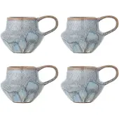 Bloomingville Ensemble de 4 mugs Bessie bleus