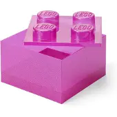 LEGO Brique de rangement translucide - rose