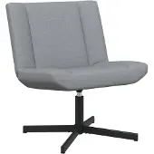 vidaXL Chaise pivotante gris clair 63 x 75 x 76 cm Tissu