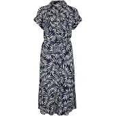 Apricot Robe-chemise bleu marine / blanc