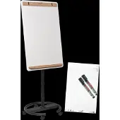 Legamaster flipchart mobile SKETCH INFINITE, acier, émaillé blanc, pivotant à 90 degrés, tableau L 690 x H 1100 mm + kit de démarrage