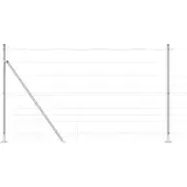 vidaXL Clôture en fil de fer soudé avec socle en béton 25 x 1,4 m Argent