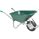 vidaXL Brouette Verte 90 L 150 kg Acier galvanisé et plastique