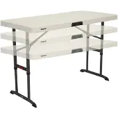 Lifetime 122x61x61 Cm Folding Garden Table Blanc