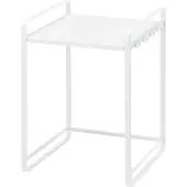 Yamazaki Étagère de cuisine Étagère sur pied Plan de travail blanc Métal extensible 47x50x35cm "TOWER