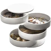 SmartaSaker Porte-Bijoux Yamazaki Tower 4 Tiers Blanc