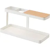 Yamazaki Desk Organizer pour téléphone portable Télécommande Montres Stylos blanc 02299