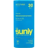 ATTITUDE Sunly Bâton Solaire Kids Sans Odeur SPF30 60 g Crème Protection Solaire