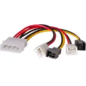 Akyga Cable AK-CA-34 Molex 4-pin - 3-pin x 2 2 - Câble - Câble SATA (15 cm)