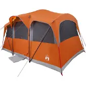 vidaXL Tente familiale avec toit orange et orange 435 x 255 x 216 cm