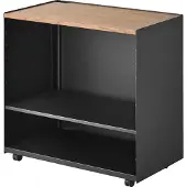 Yamazaki Chariot de rangement semi-fermé avec étagère en bois TOWER (60.30 x 35.30 x 59 cm)