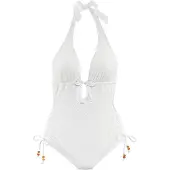 LASCANA Maillot de bain marron / blanc