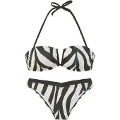 French Connection Bikini noir / blanc