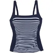 LASCANA Haut de tankini marine / blanc