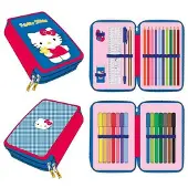 Cerdá - Oficjalny Podwójny Piórnik Hello Kitty, Akcesorium Szkolne