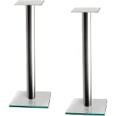 Norstone EPUR STAND - Pied d'Enceinte Bibliothèque - Hauteur 60 cm - Finition Argent Satiné