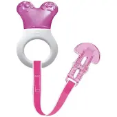 Mam Mini Cooler & Clip, Dentarol Rafraîchissant et Clip, Masseur, Rose