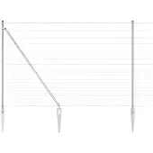 vidaXL Poteau de clôture Galvanisé 25 x 1,6 m Acier