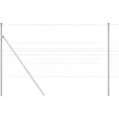 vidaXL Poteau de clôture Galvanisé 50 x 1,2 m Acier
