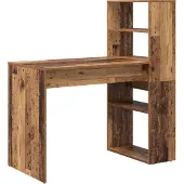 vidaXL Bureau , bois de récupération, panneaux de particules, 113 x 54 x 120 cm