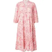 ONLY Carmakoma Robe 'CARMILANA' mandarine / rose clair / rouge foncé / blanc