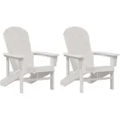 vidaXL Chaise de jardin, lot de 2, blanche, 82 x 74 x 92 cm, polyéthylène