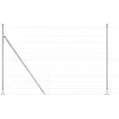 vidaXL Clôture en fil de fer soudé avec socle en béton 50 x 1,6 m Argent