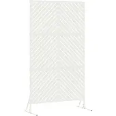 vidaXL Pare-vue blanc 100 x 50 x 180 cm acier