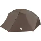 vidaXL Tente de jardin en forme d'ange, 514 x 465 x 187 cm, polyester et fibre de verre, couleur marron