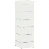 vidaXL Porte-parapluie Blanc 15,5 x 15,5 x 49 cm Métal