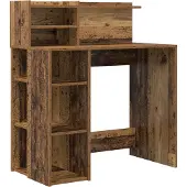 vidaXL Bureau , bois de récupération, panneaux de particules, 90 x 48 x 101,5 cm