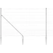 vidaXL Clôture en fil barbelé avec piquets, 25 x 1,5 m, acier galvanisé, argenté