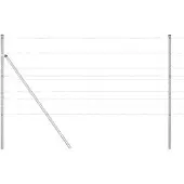 vidaXL Ground Fix Clôture en fil de fer soudé 25 x 1 m, filet argenté