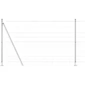 vidaXL Clôture en fil de fer soudé avec socle en béton 50 x 1,5 m, couleur argent