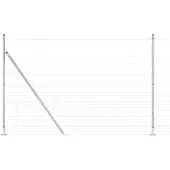 vidaXL Poteau de clôture Galvanisé 25 x 1,6 m Acier