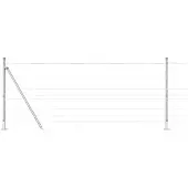 vidaXL Clôture en fil de fer soudé avec socle en béton, 100 x 1 m, treillis argenté