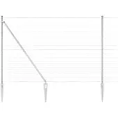 vidaXL Clôture en fil barbelé avec piquets, 25 x 1,6 m, acier galvanisé, argenté