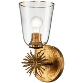 Elstead Lighting Elstead Staring Wandleuchte E27 Gebeiztes Gold Klar (E27)