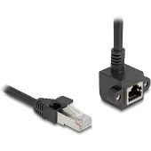 DeLOCK Câble d'extension réseau Delock RJ45 mâle vers RJ45 femelle 90 coud