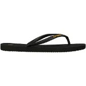 Superdry Femme Impression De Logo Core Essential Tongs, Noir &amp; Or, Pointure: 3-4