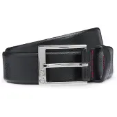 HUGO pour homme. 50541175 Ceinture Volpiana noire (110 cm), Casuel, Cuir