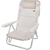 Aktive Aluminium Folding Chair Multi-position 62x48x83 Cm Beige