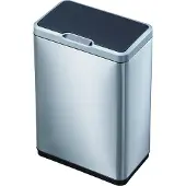 EKO - Mirage Sensor Poubelle 20+20 litres - Stainless steel Plastic - Inox mat, noir