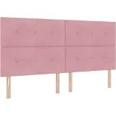 vidaXL Tête de lit rose 200 cm en velours
