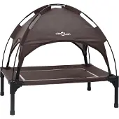 vidaXL Lit pour chien marron 71 x 64 x 71 cm en acier