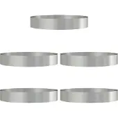vidaXL Anneau pour plantes 5 pièces Argent 120 x 120 x 20 cm Acier inoxydable
