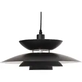 Beliani Lampe à suspension en métal noir Design à étages Style vintage Intérieur du milieu du siècle