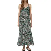 s.Oliver Robe d’été beige / turquoise / noir